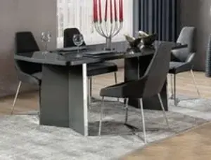 Medusa Home Mobilya - Antrasit Yemek Masaları