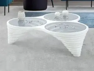 Medusa Home Mobilya - Beyaz Orta Sehpa