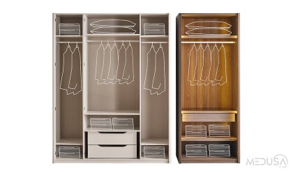 Medusa Home Mobilya - Ada Ceviz Mirror Gardırop