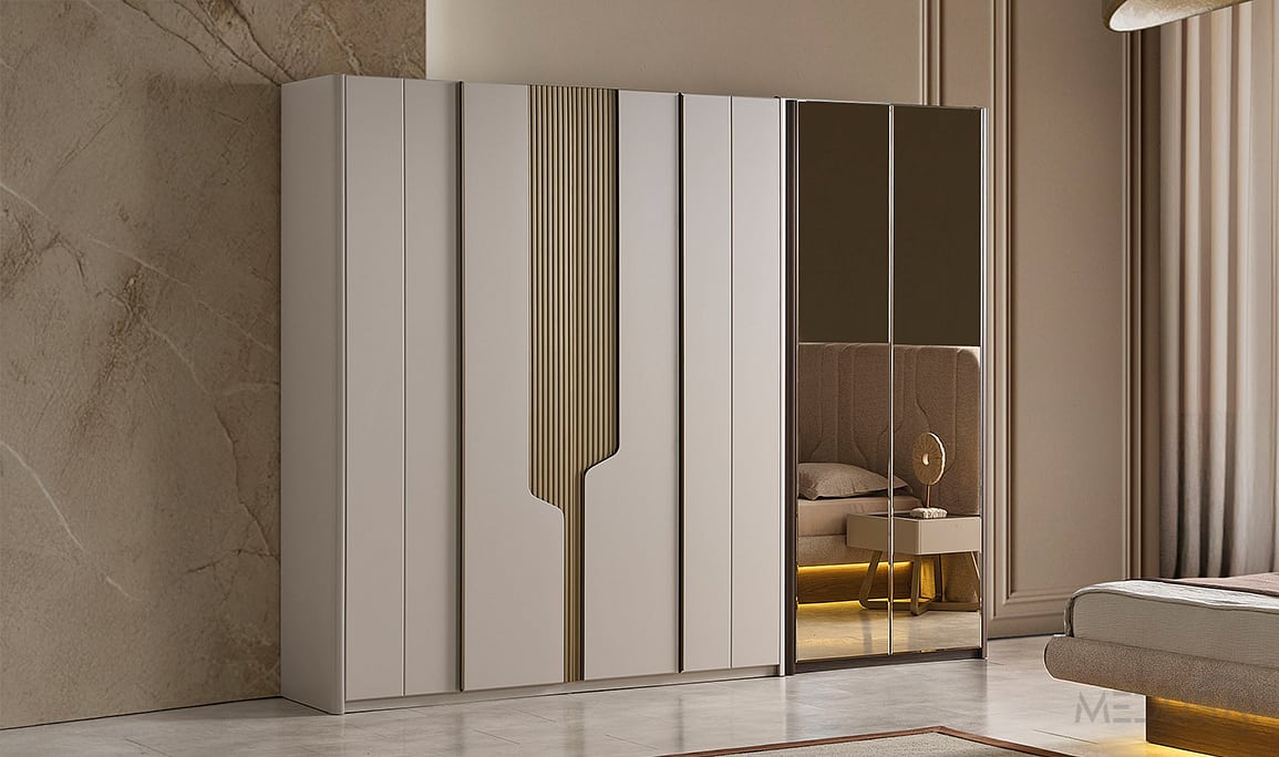 Medusa Home Mobilya - Ada Ceviz Mirror Gardırop