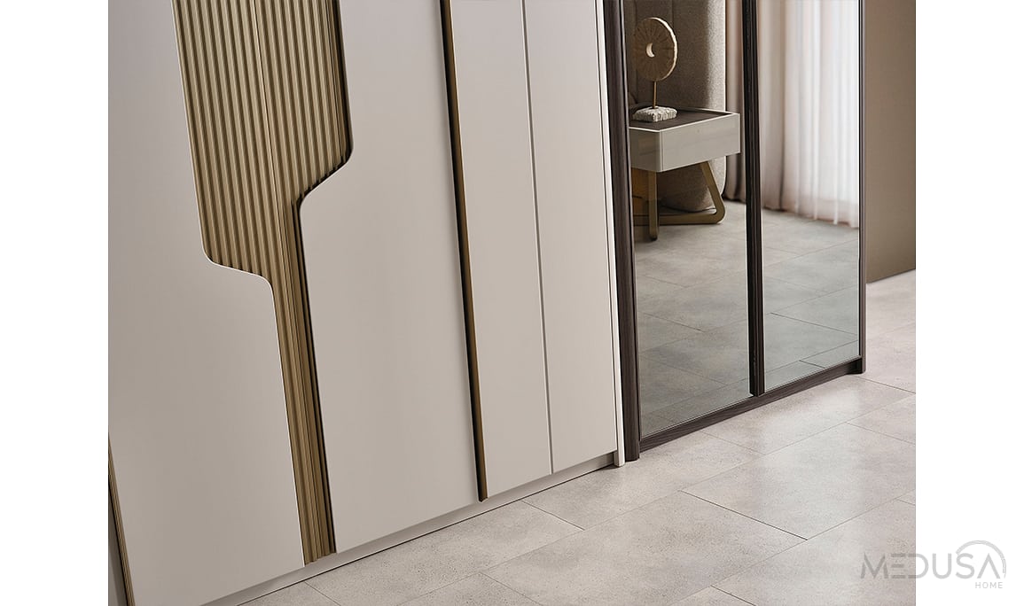 Medusa Home Mobilya - Ada Ceviz Mirror Gardırop