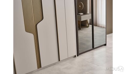 Medusa Home Mobilya - Ada Ceviz Mirror Gardırop