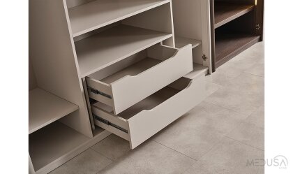 Medusa Home Mobilya - Ada Ceviz Mirror Gardırop