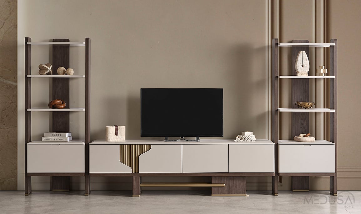 Medusa Home Mobilya - Ada Ceviz Tv Ünitesi Set