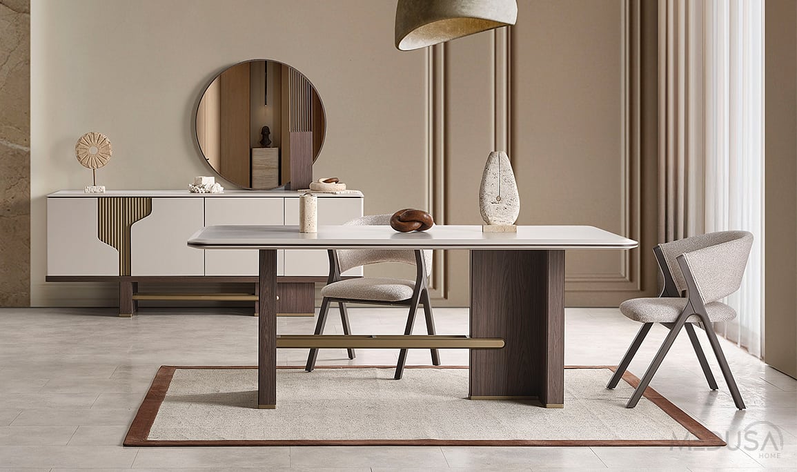 Medusa Home Mobilya - Ada Ceviz Yemek Odası