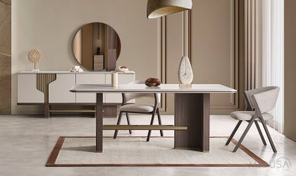 Medusa Home Mobilya - Ada Ceviz Yemek Odası