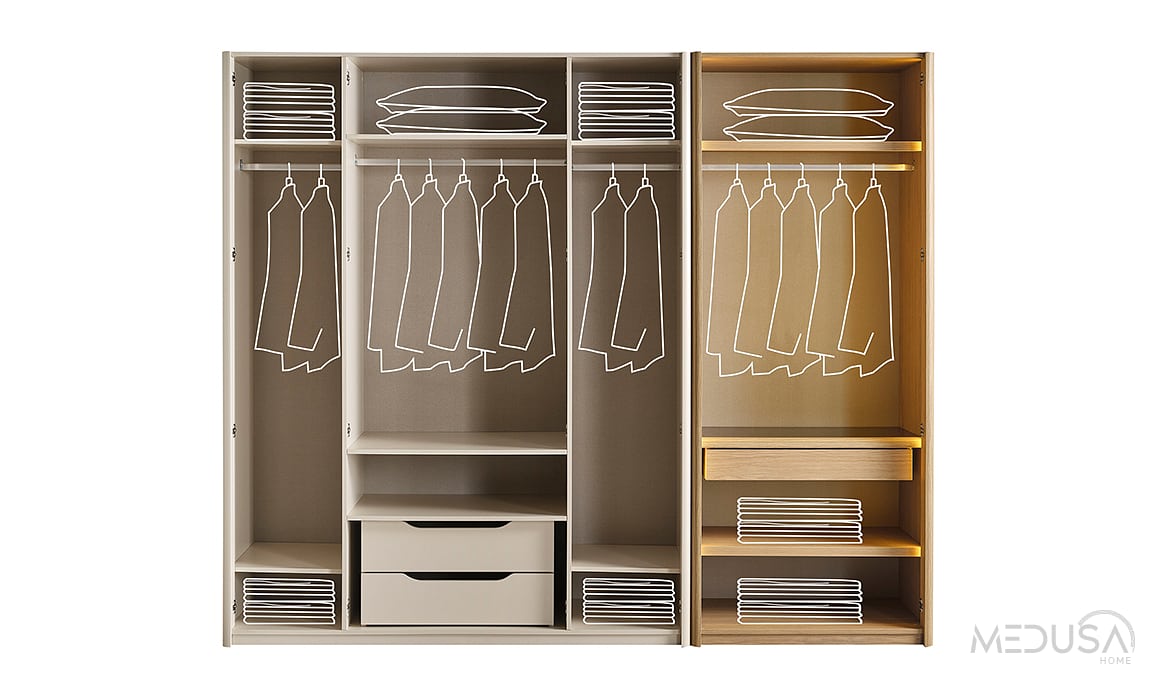 Medusa Home Mobilya - Ada Meşe Mirror Gardırop