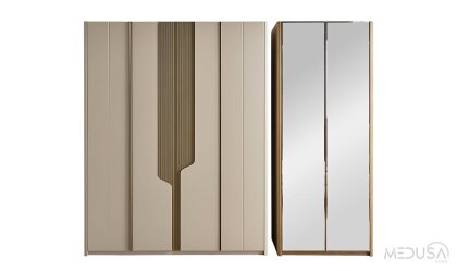 Medusa Home Mobilya - Ada Meşe Mirror Gardırop