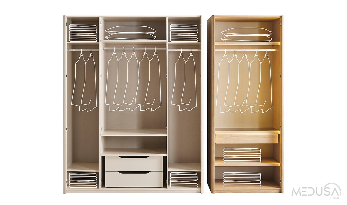 Medusa Home Mobilya - Ada Meşe Mirror Gardırop