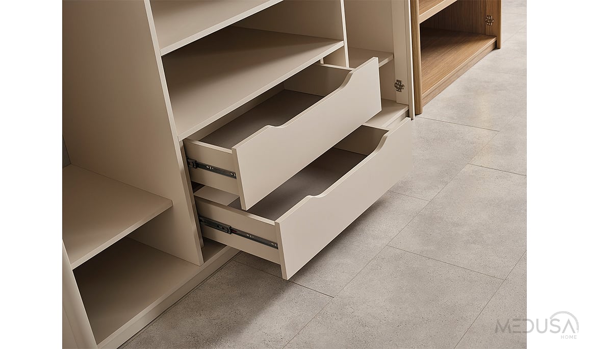 Medusa Home Mobilya - Ada Meşe Mirror Gardırop