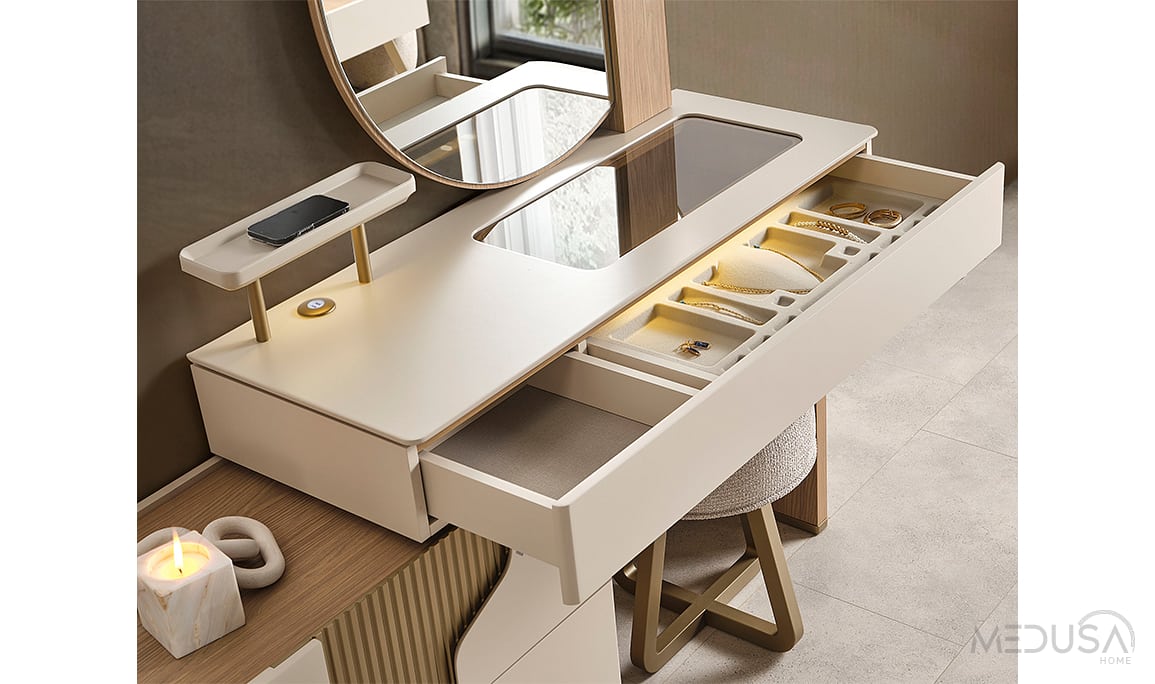 Medusa Home Mobilya - Ada Meşe Şifonyer