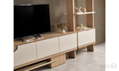 Medusa Home Mobilya - Ada Meşe Tv Ünitesi Set