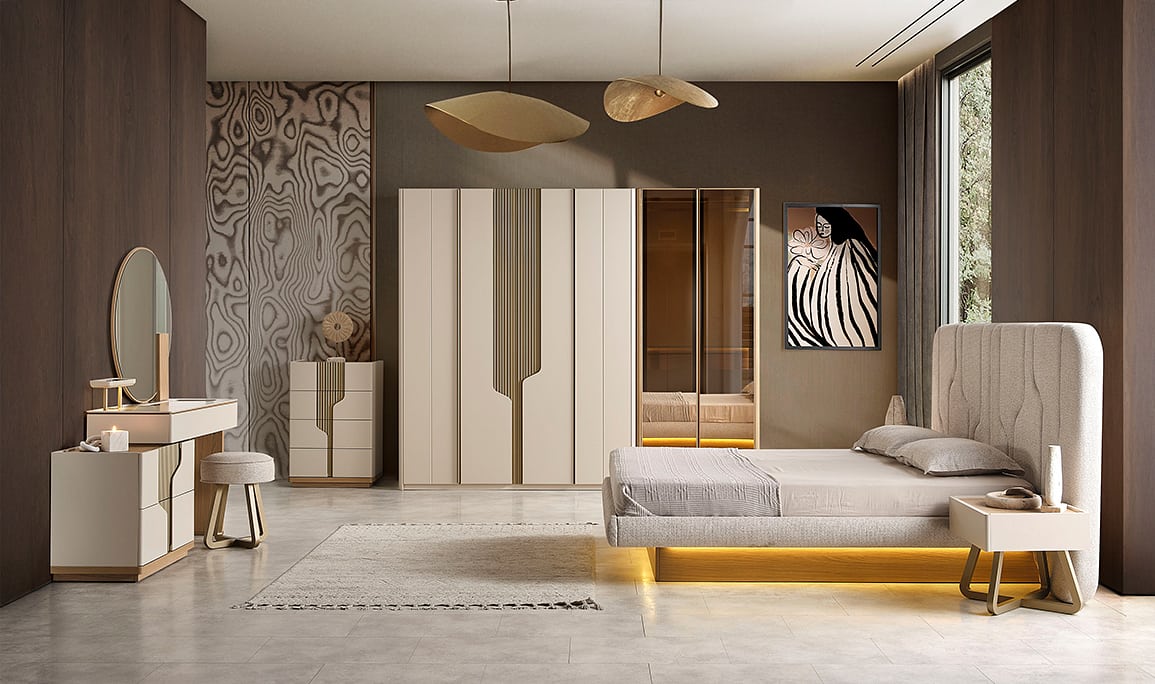 Medusa Home Mobilya - Ada Meşe Yatak Odası