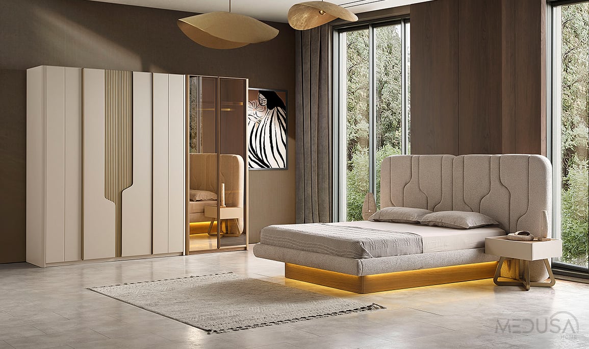 Medusa Home Mobilya - Ada Meşe Yatak Odası