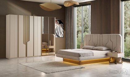 Medusa Home Mobilya - Ada Meşe Yatak Odası