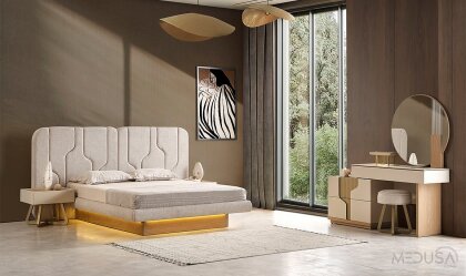 Medusa Home Mobilya - Ada Meşe Yatak Odası