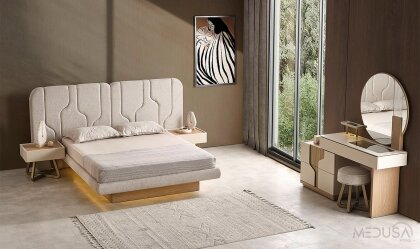 Medusa Home Mobilya - Ada Meşe Yatak Odası