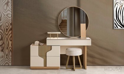 Medusa Home Mobilya - Ada Meşe Yatak Odası