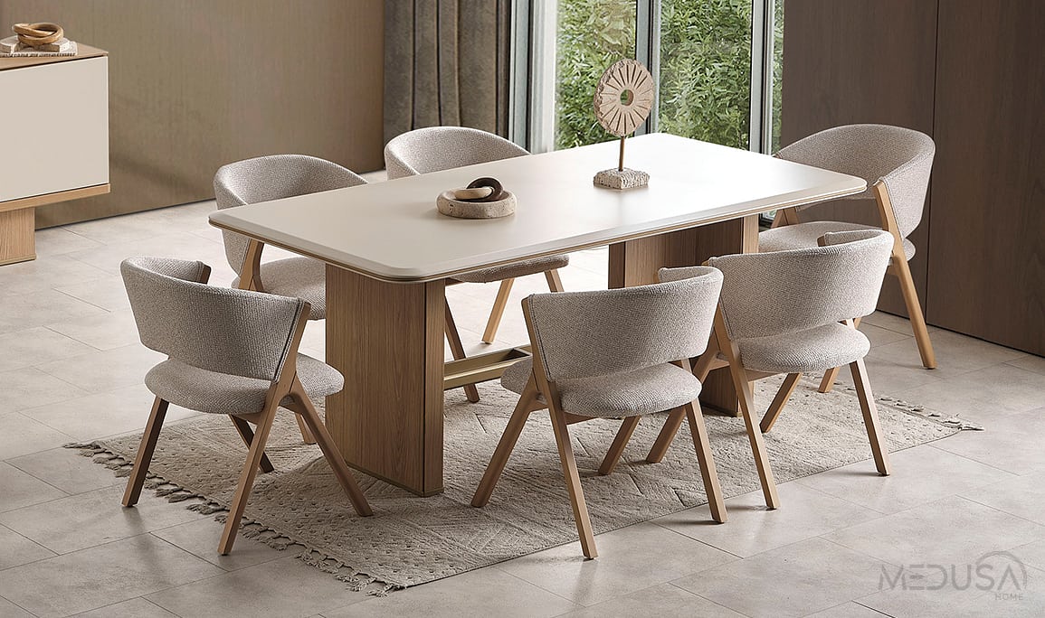 Medusa Home Mobilya - Ada Meşe Yemek Masası