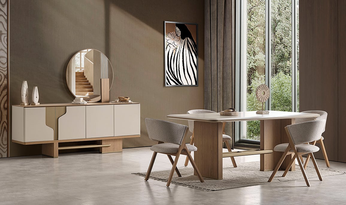 Medusa Home Mobilya - Ada Meşe Yemek Odası