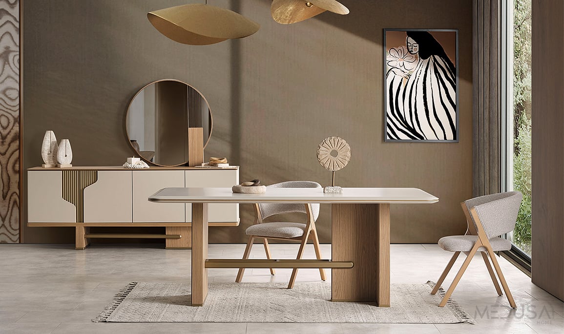 Medusa Home Mobilya - Ada Meşe Yemek Odası