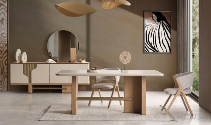 Medusa Home Mobilya - Ada Meşe Yemek Odası