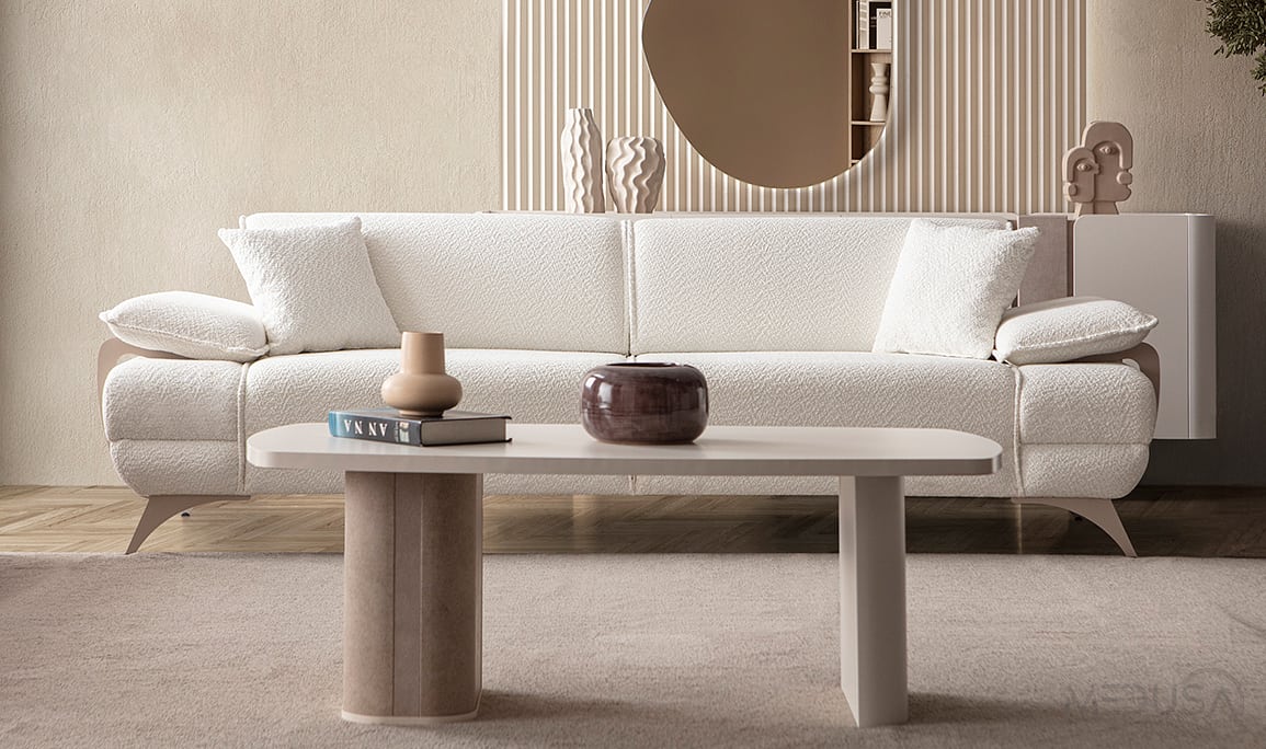 Medusa Home Mobilya - Afro Üçlü Koltuk