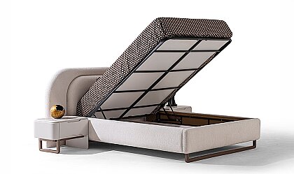 Medusa Home Mobilya - Agata Cream Karyola