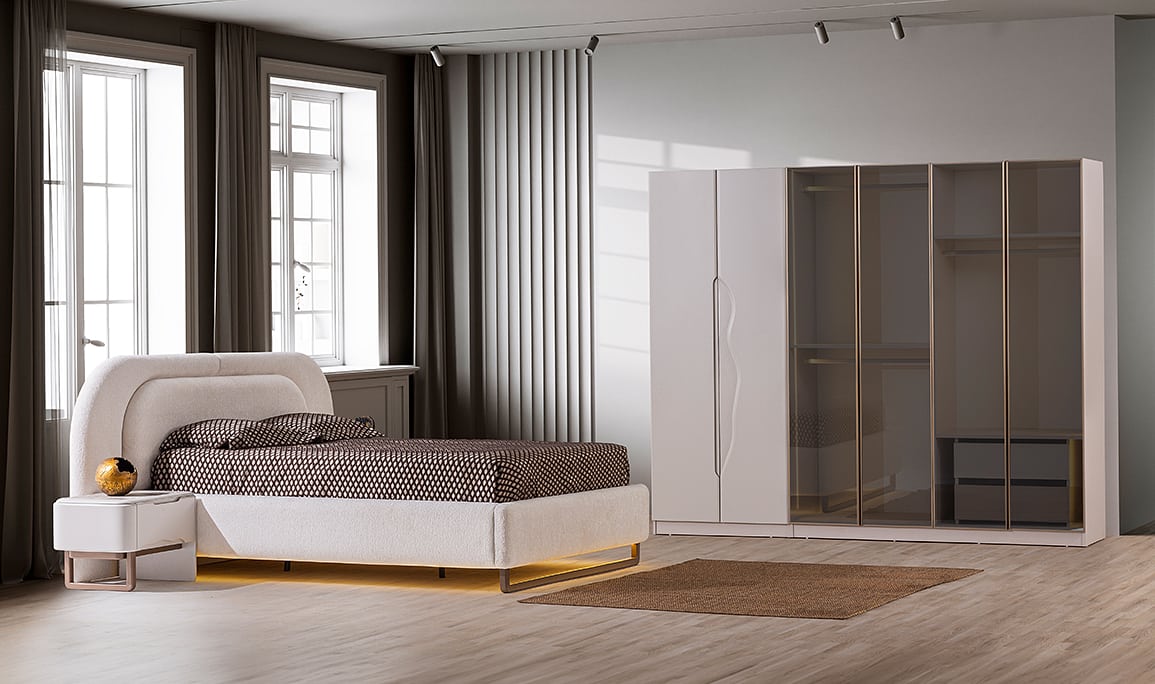 Medusa Home Mobilya - Agata Cream Yatak Odası