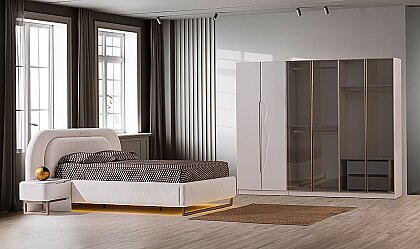 Medusa Home Mobilya - Agata Cream Yatak Odası