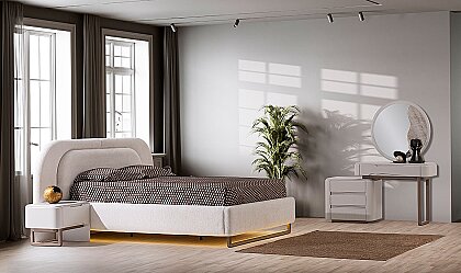 Medusa Home Mobilya - Agata Cream Yatak Odası