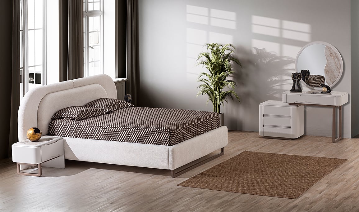 Medusa Home Mobilya - Agata Cream Yatak Odası