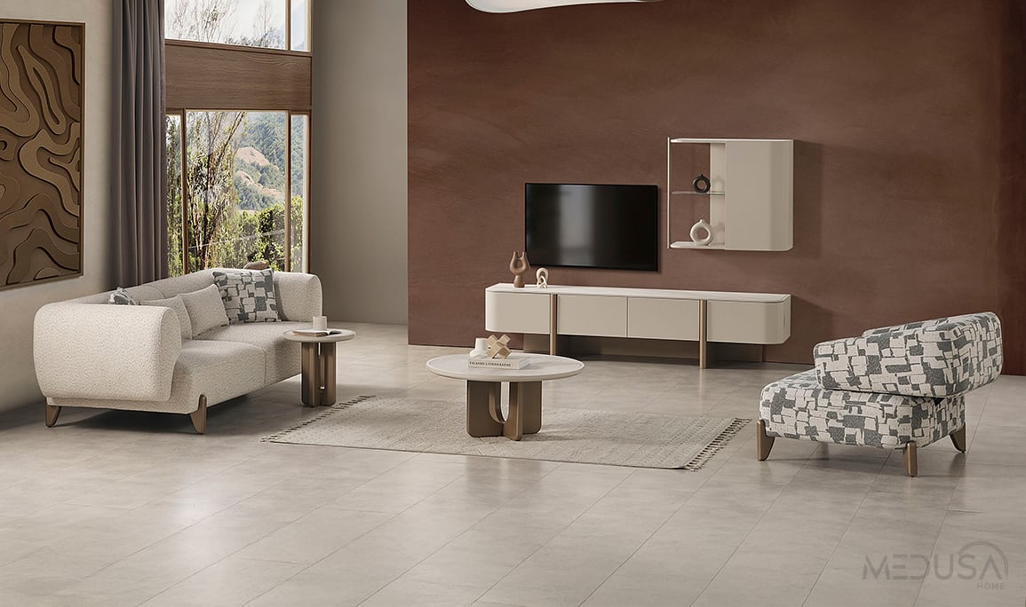 Medusa Home Mobilya - Ahuse Bronz Koltuk Takımı