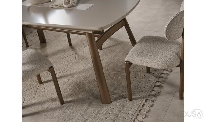 Medusa Home Mobilya - Ahuse Bronz Yemek Masası