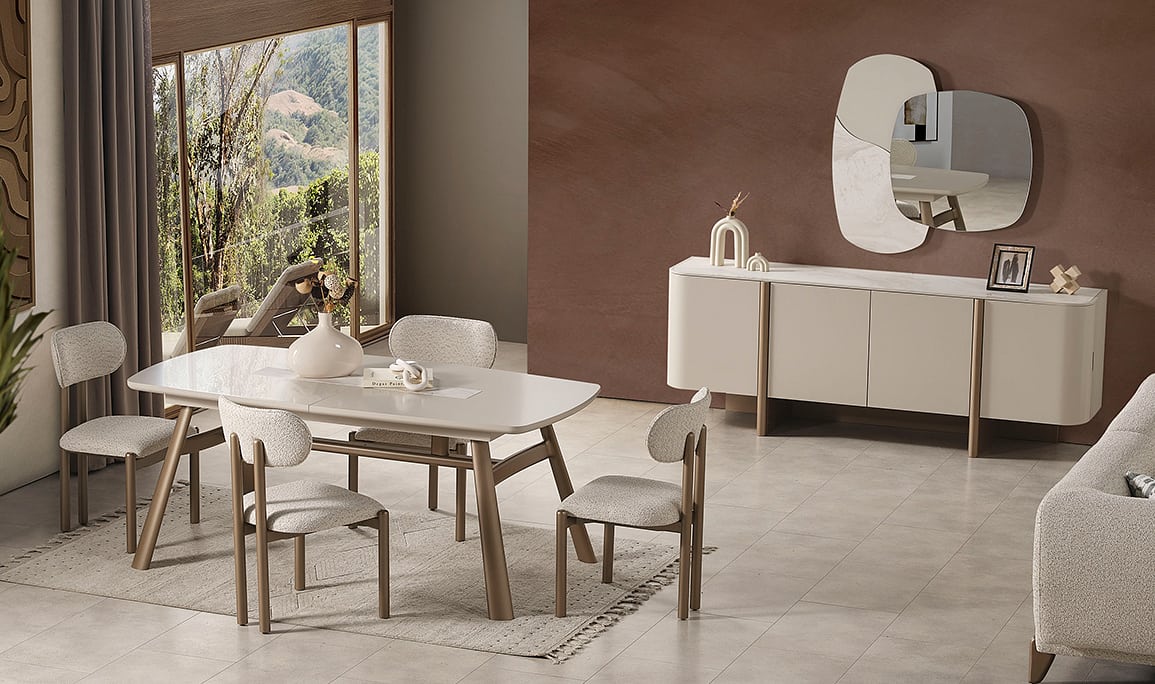 Medusa Home Mobilya - Ahuse Bronz Yemek Odası