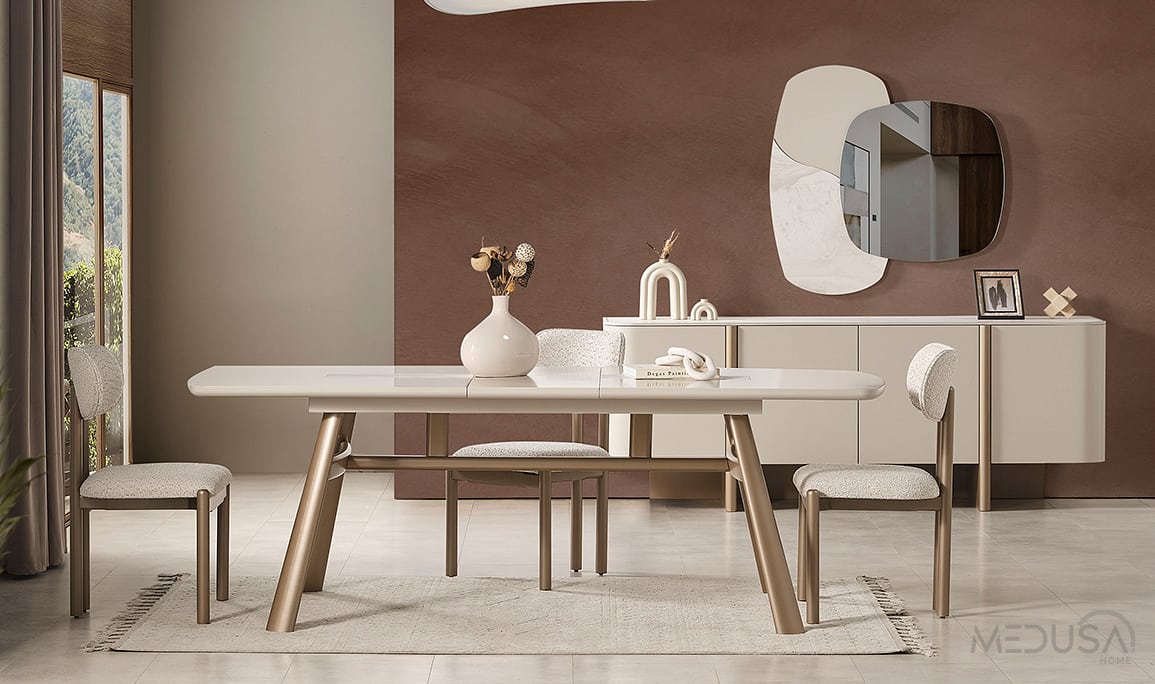 Medusa Home Mobilya - Ahuse Bronz Yemek Odası