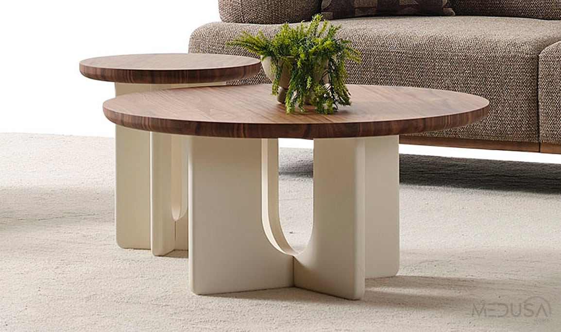 Medusa Home Mobilya - Ahuse Ceviz Sehpa Seti