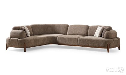 Medusa Home Mobilya - Ahuse Ceviz U Köşe Takımı