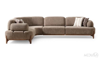 Medusa Home Mobilya - Ahuse Ceviz U Köşe Takımı