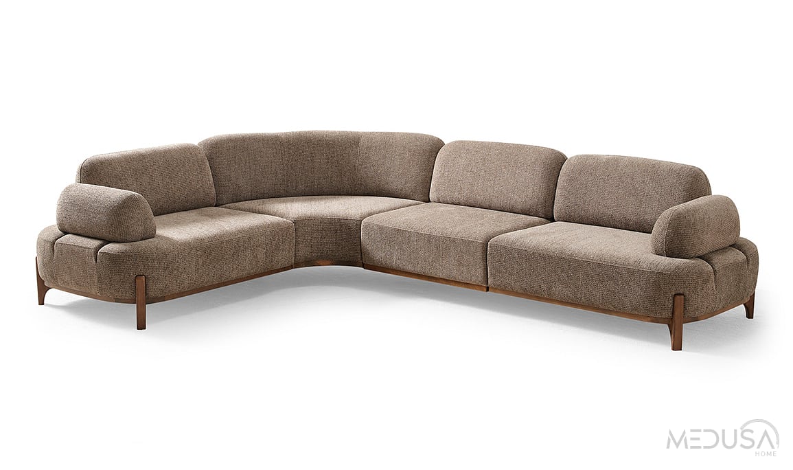 Medusa Home Mobilya - Ahuse Ceviz U Köşe Takımı