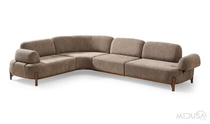 Medusa Home Mobilya - Ahuse Ceviz U Köşe Takımı