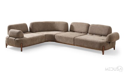 Medusa Home Mobilya - Ahuse Ceviz U Köşe Takımı