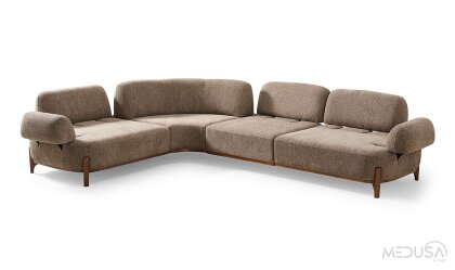 Medusa Home Mobilya - Ahuse Ceviz U Köşe Takımı