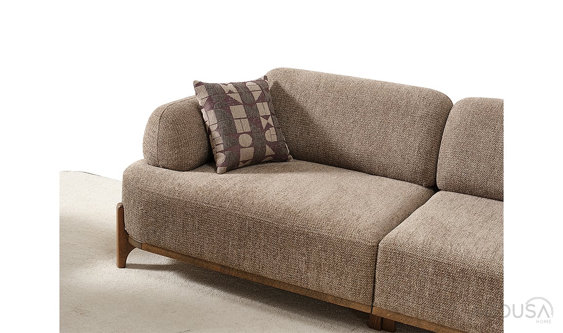 Medusa Home Mobilya - Ahuse Hertech Kahve Üçlü Koltuk