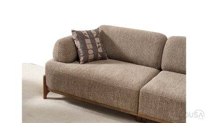Medusa Home Mobilya - Ahuse Hertech Kahve Üçlü Koltuk