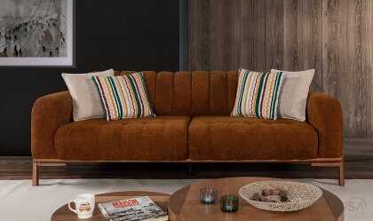 Medusa Home Mobilya - Akçay Kahve Üçlü Koltuk