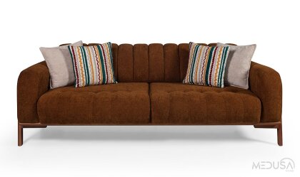Medusa Home Mobilya - Akçay Kahve Üçlü Koltuk