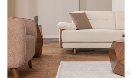 Medusa Home Mobilya - Akira Kahve Üçlü Koltuk