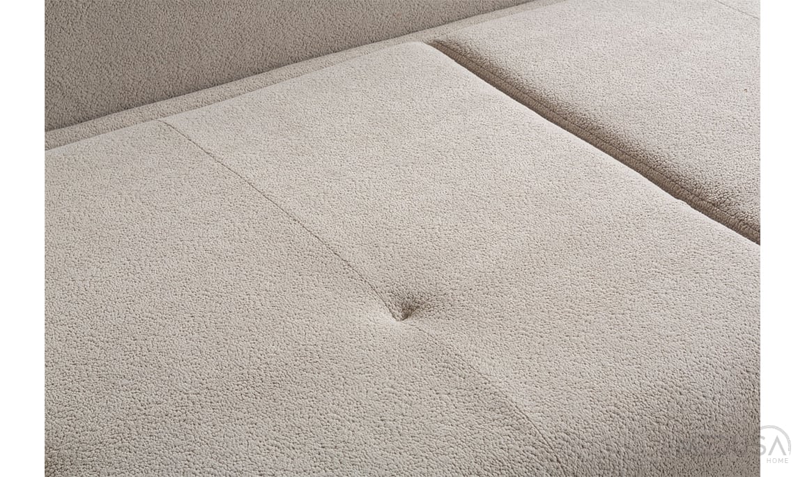 Medusa Home Mobilya - Alaçam Wood Krem Üçlü Koltuk