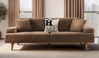 Medusa Home - Albert Kahve Üçlü Koltuk Medusa Home - Albert Kahve Üçlü Koltuk